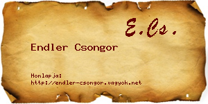 Endler Csongor névjegykártya