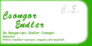 csongor endler business card